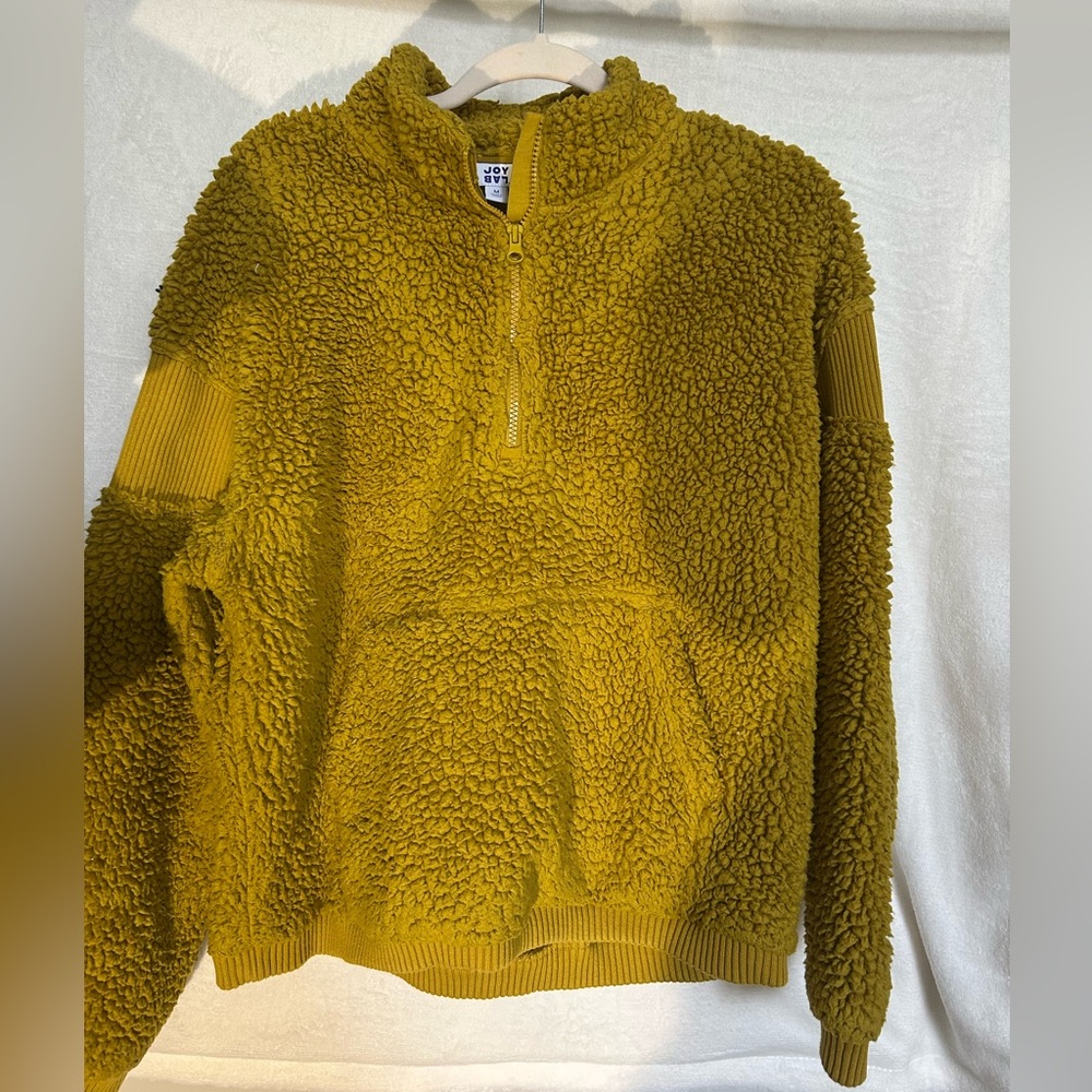 JoyLab Mustard Yellow Sherpa Jacket